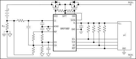 MAX1660：標準動作回路