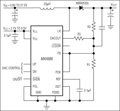 MAX686：標準動作回路