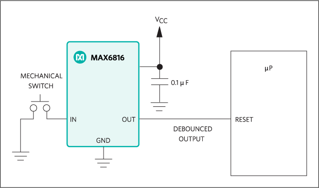 MAX6816、MAX6817、MAX6818：標準動作回路