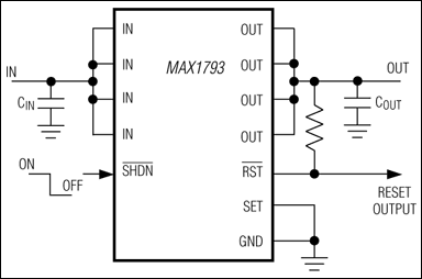 MAX1793：標準動作回路