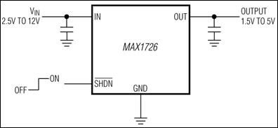 MAX1725、MAX1726：標準動作回路