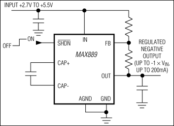 MAX889：標準動作回路