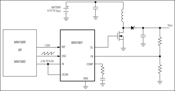 MAX1801：標準動作回路