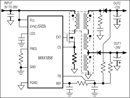 MAX1856：標準動作回路