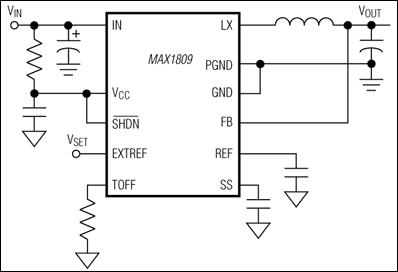 MAX1809：標準動作回路