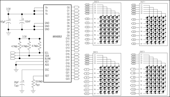 MAX6953: Typical Application Circuit