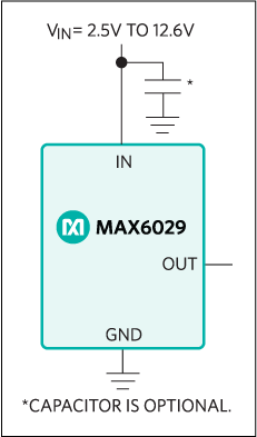 MAX6029：標準動作回路