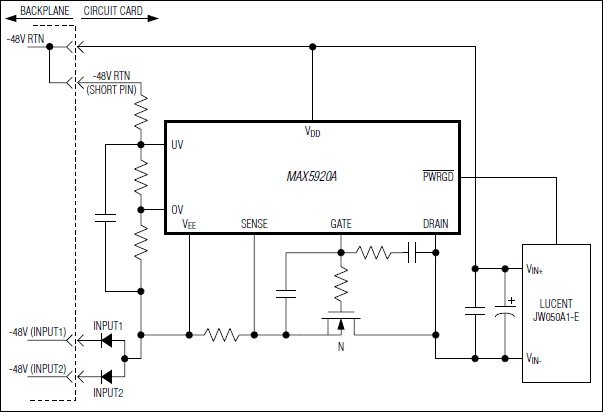 MAX5920：標準動作回路