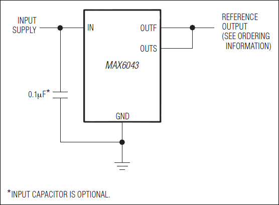 MAX6043：標準動作回路