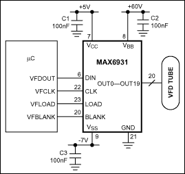 MAX6921, MAX6931: Typical Operating Circuit