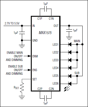 MAX1575：標準動作回路