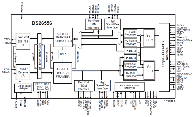 DS26556：ブロックダイアグラム