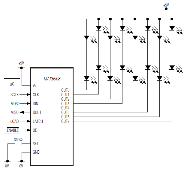 MAX6968: Typical Application Circuit