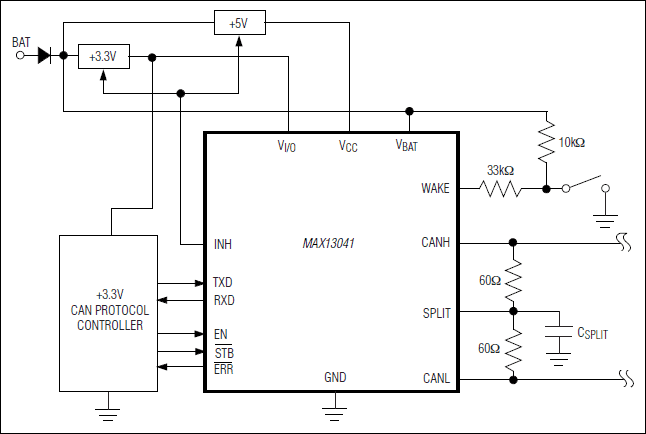 MAX13041：標準動作回路