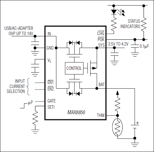 MAX8856：標準動作回路