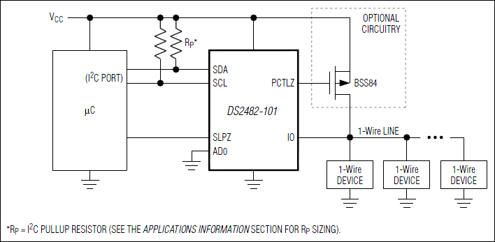 DS2482-101：標準動作回路