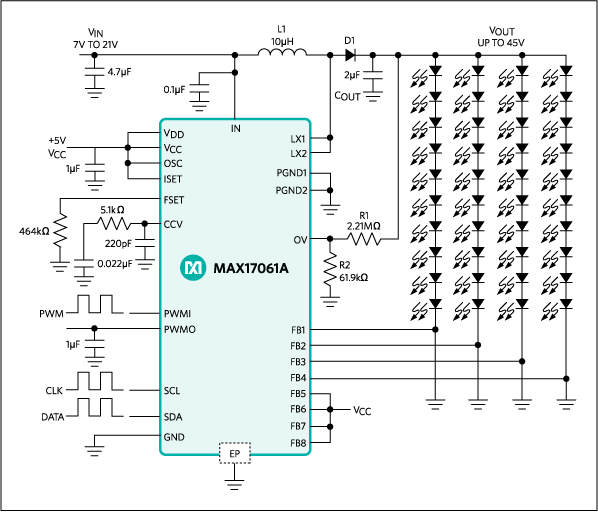 MAX17061A：標準動作回路