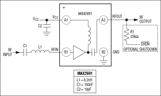 MAX2691：標準アプリケーション回路