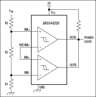 MAX44268：標準アプリケーション回路