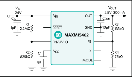 MAXM15462：標準アプリケーション回路