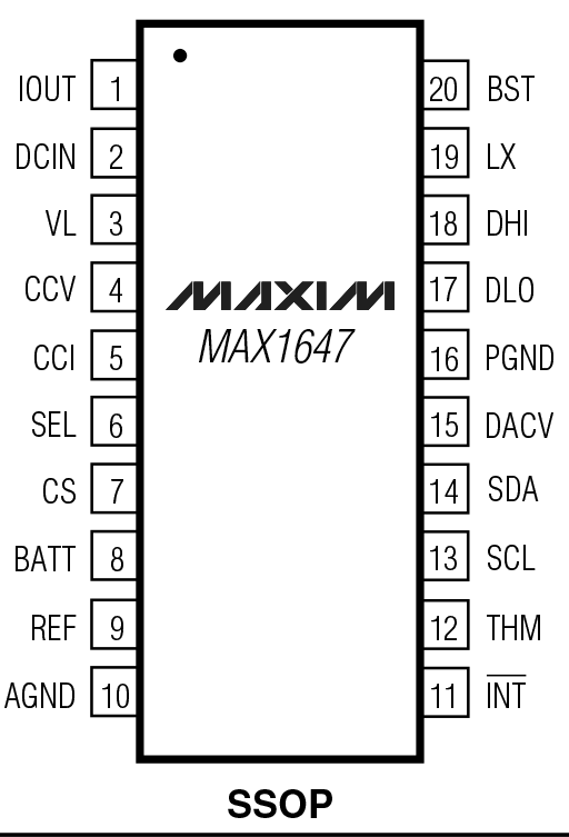 MAX1647 Pin Configuration