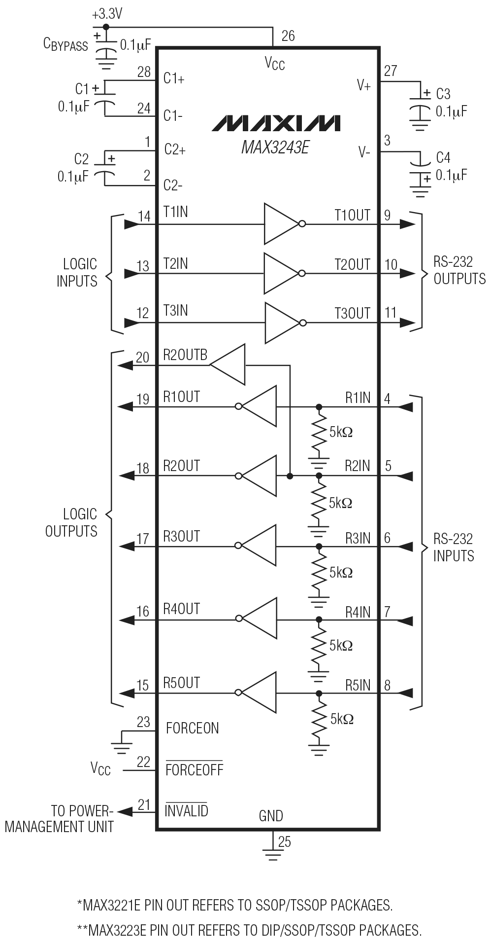 MAX3243E Circuit Diagram