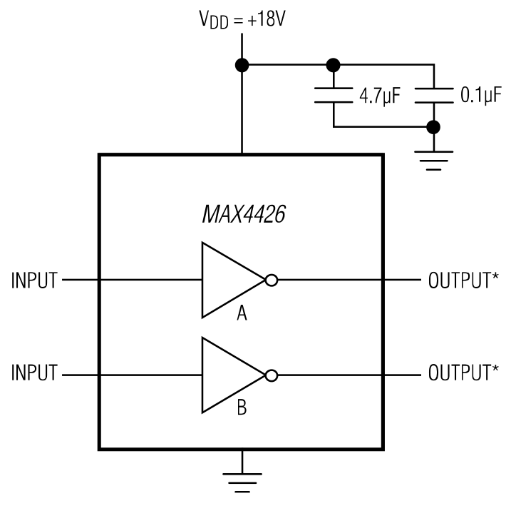 MAX4426/MAX4427/MAX4428 Circuit Diagram