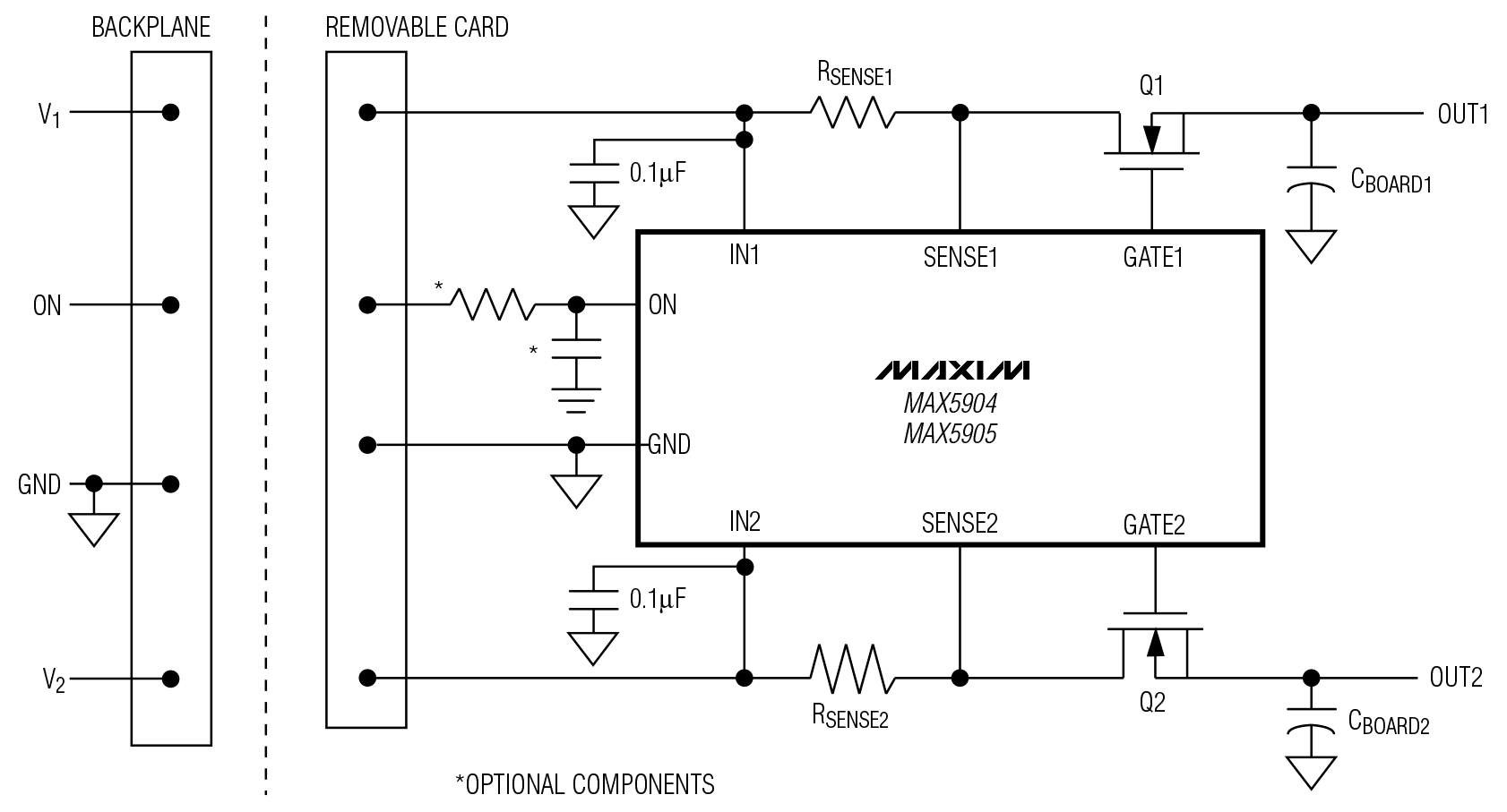 MAX5904/MAX5905 Circuit Diagram