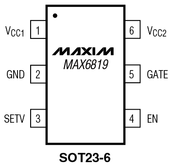 MAX6819 Pin Configuration