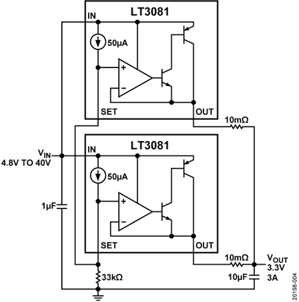 Paralleling LT3081 Devices