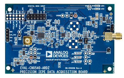 EVAL-CN0540 24-Bit Data Acquisition System for IEPE Sensors - Top View