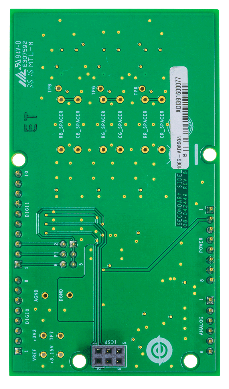 EVAL-CN0397-ARDZ Evaluation Board - Bottom View