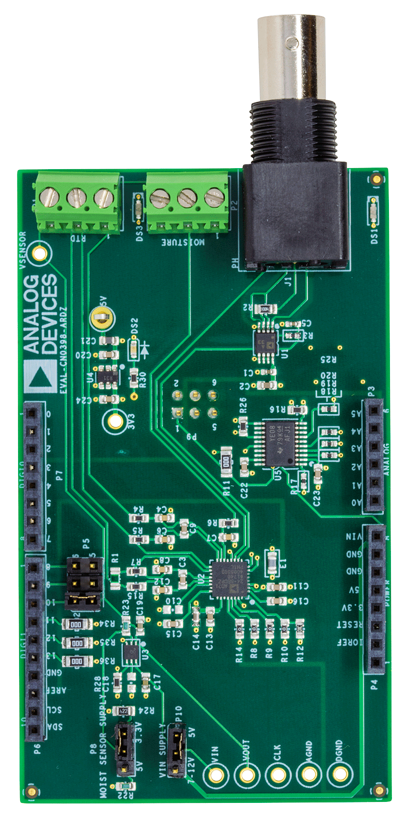 EVAL-CN0398-ARDZ Evaluation Board - Top View