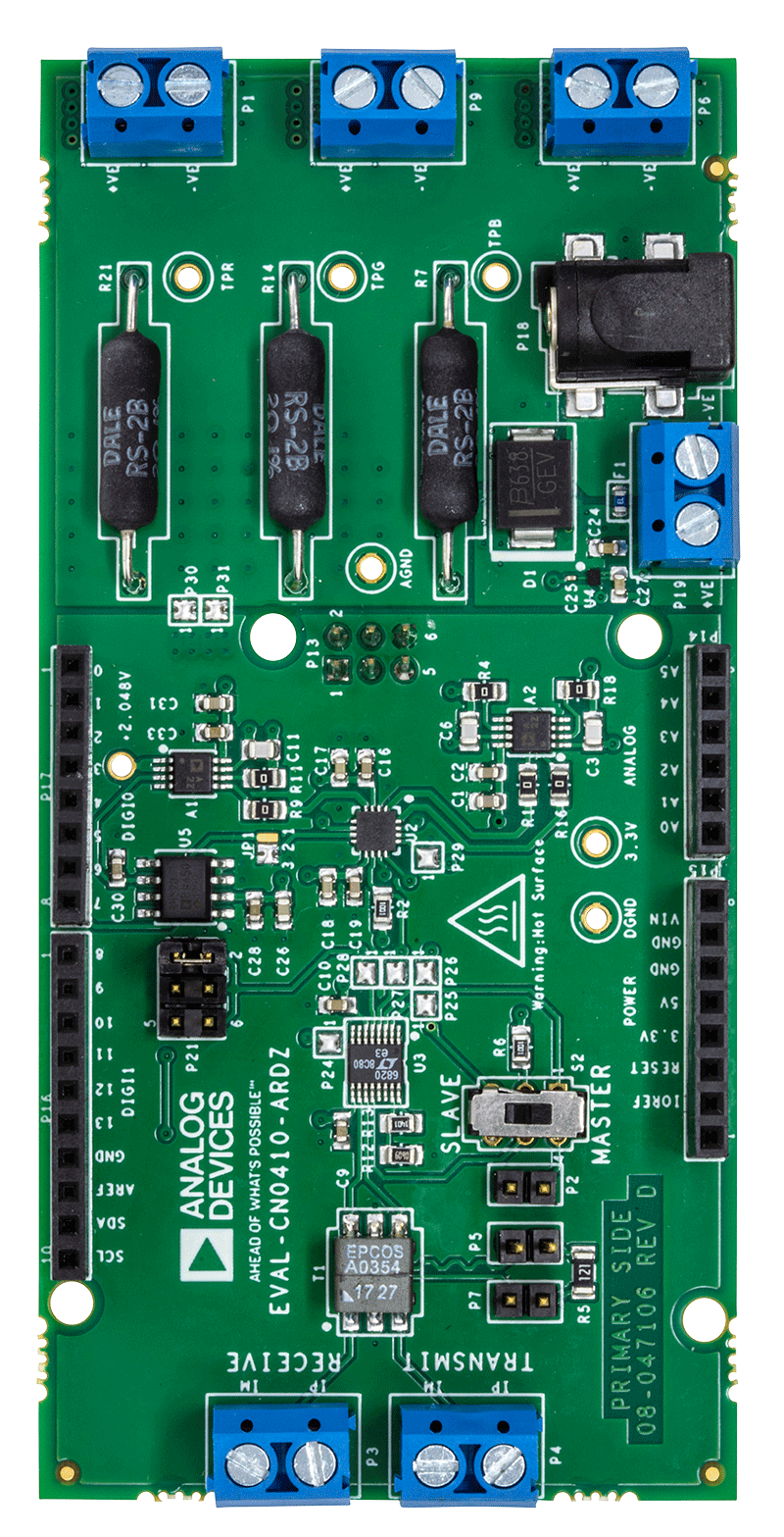 EVAL-CN0410-ARDZ Evaluation Board - Top View