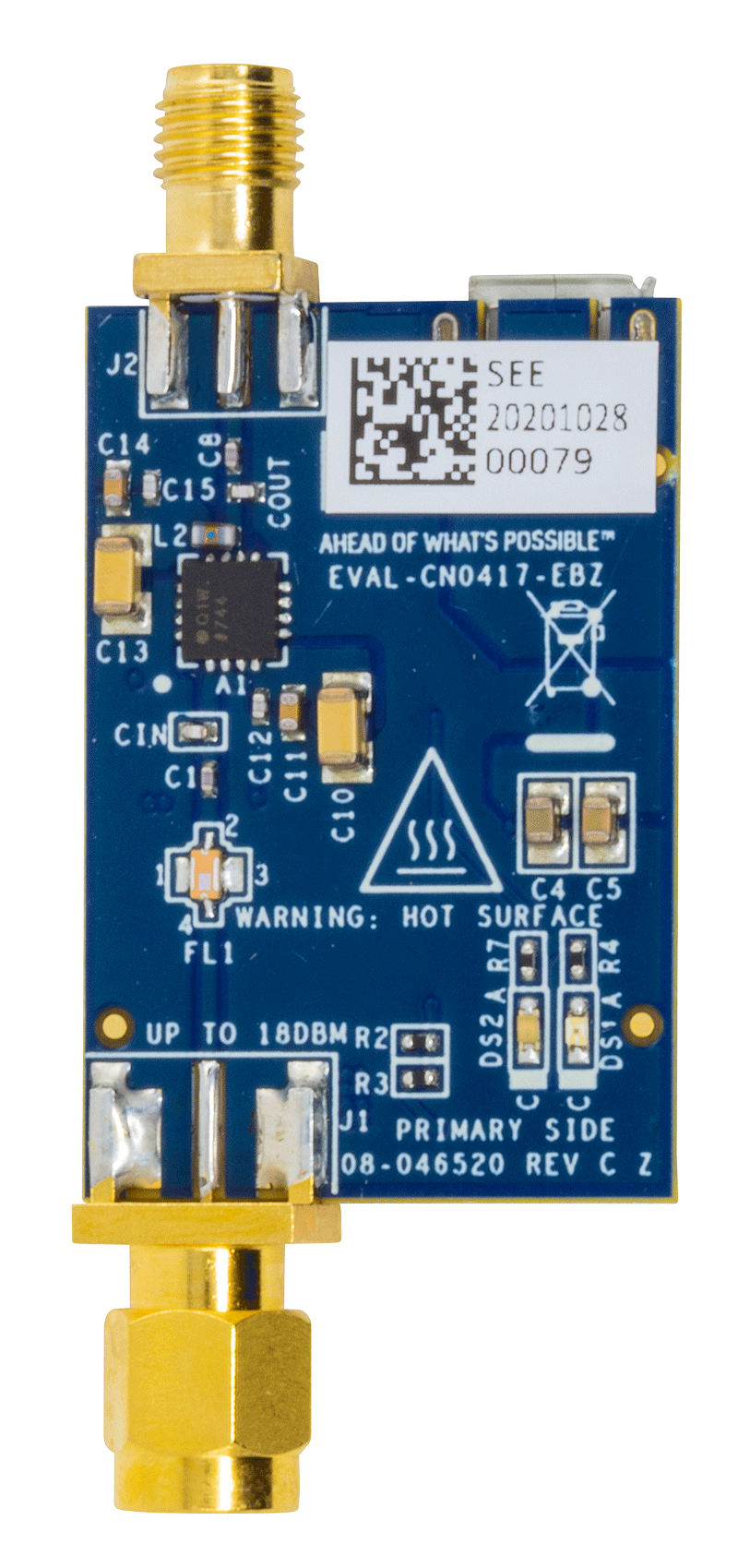 EVAL-CN0417-EBZ Evaluation Board - Top View