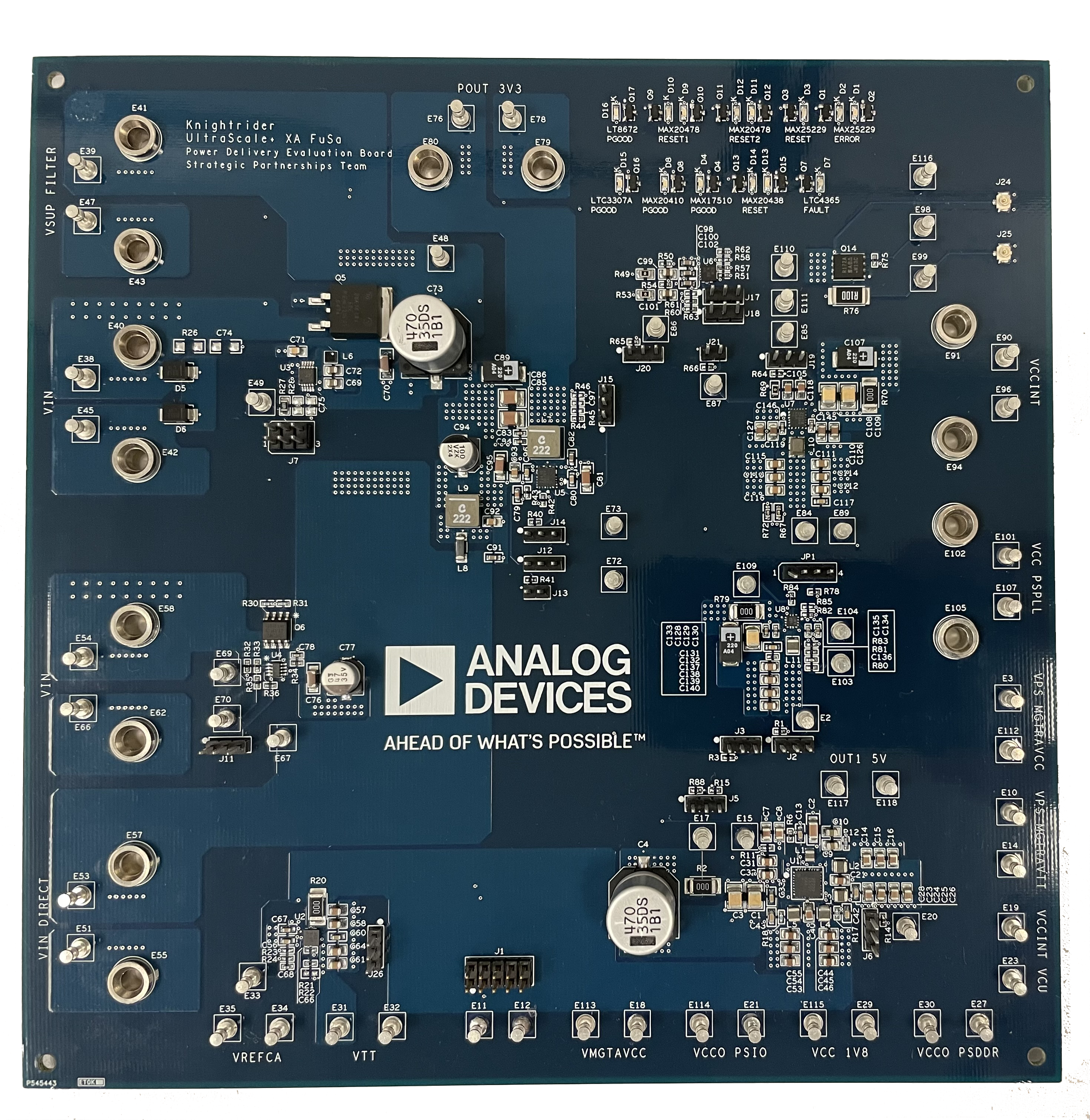 Knightrider Zynq Ultrascale +MPSOC Automotive Power Delivery Board​ - Top View