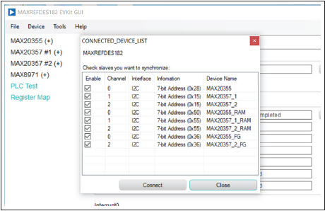 MAX20355 + MAX20357 Communication Window