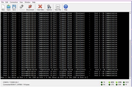 Figure 5. MAXREFDES277# ISDU/PDOUT menu when space bar is pressed.