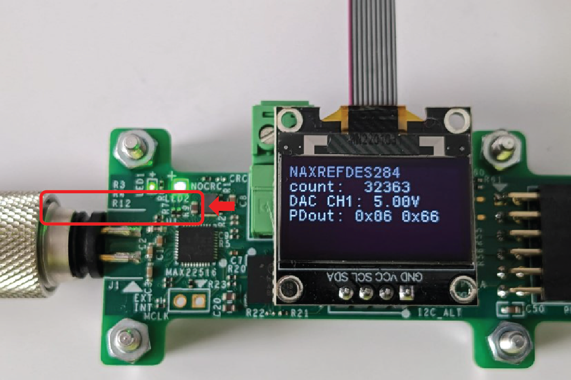 Figure 34. OLED Display for DAC Output.