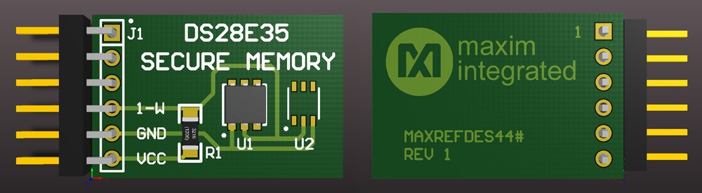 MAXREFDES44 DS28E35 Peripheral Module (top and bottom)