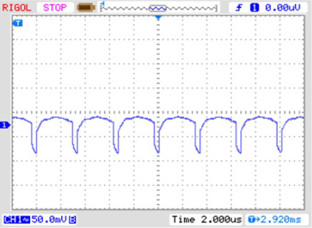 Figure 11. Output ripple at 5mA load