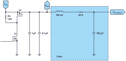 Figure 2. Filter circuit for smoothing the output voltage.