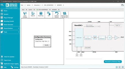 Figure 6. A screenshot of the ACE interface for the AD5683R eval board.