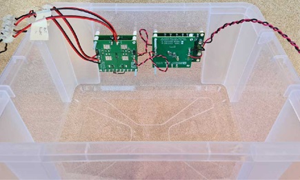 Figure 5. The power supplies and ideal diodes mounted to the side of the UPS box.