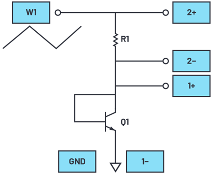 Figure 1. NPN diode connection diagram.