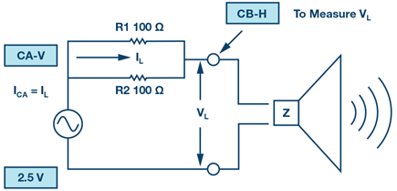 Figure 3. Speaker measurement setup for VL and IL.