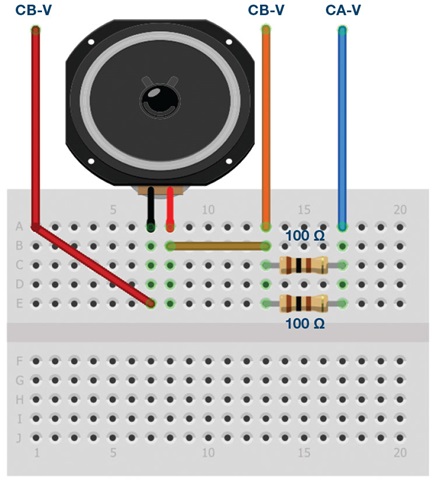 Figure 4. Breadboard connections.