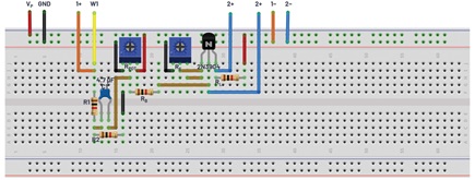 Figure 14. Emitter degeneration added breadboard connection.