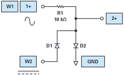 Figure 15. Connection diagram for diode clamp.