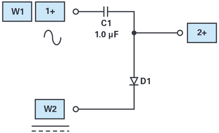 Figure 18. Connection diagram for dc restoration circuit.